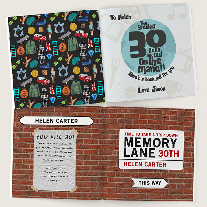 Personalised Book - Memory Lane 30th Birthday