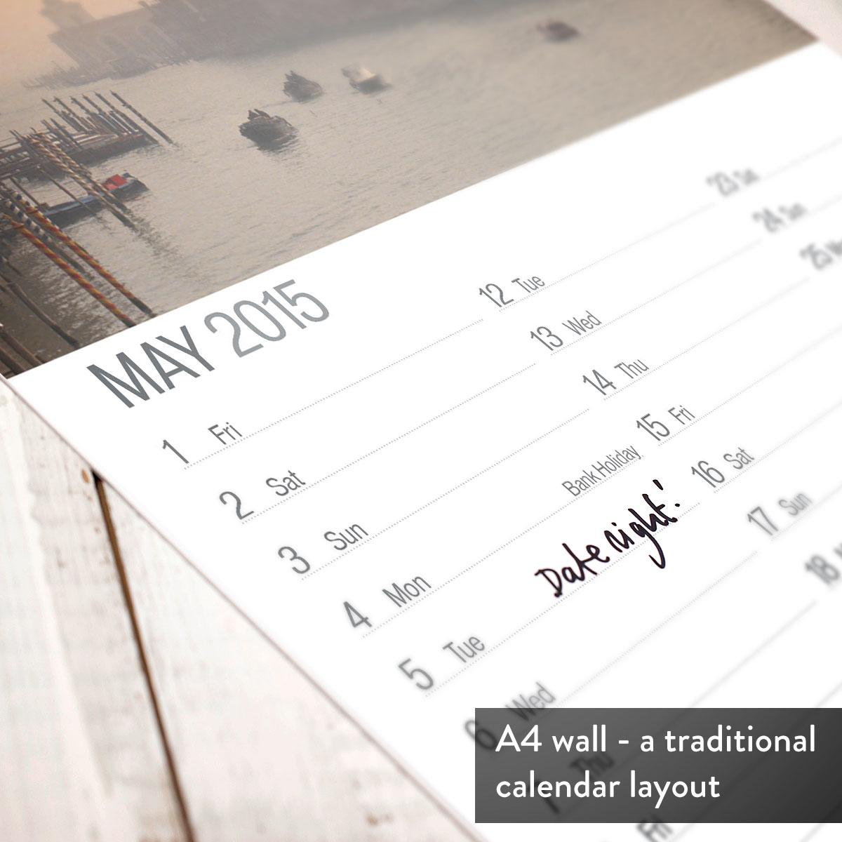 Personalised Destinations Calendar