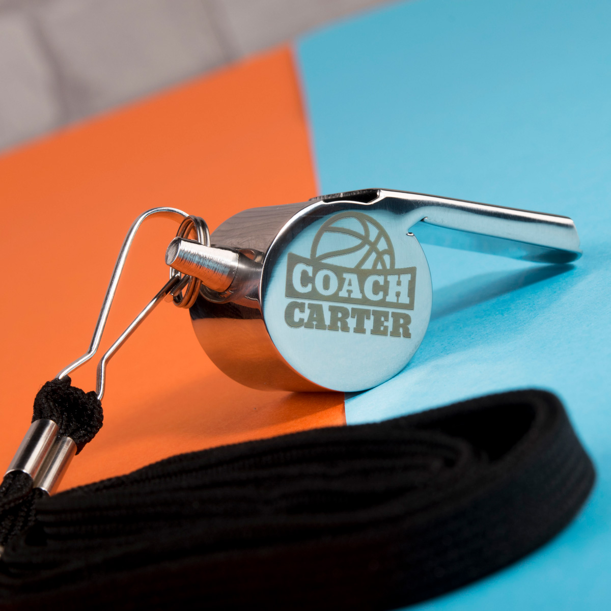 Personalised Stainless Steel Whistle - Coach