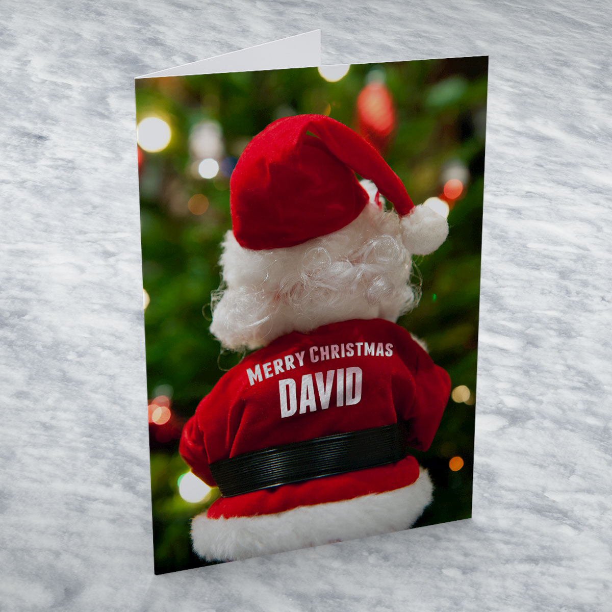 Personalised Christmas Card - Santa's Back