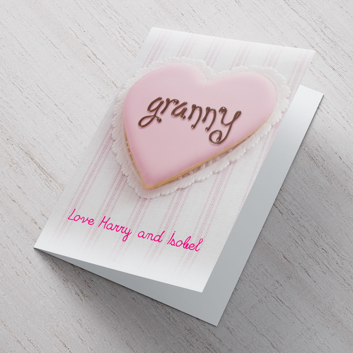 Personalised Card - Pink Cake