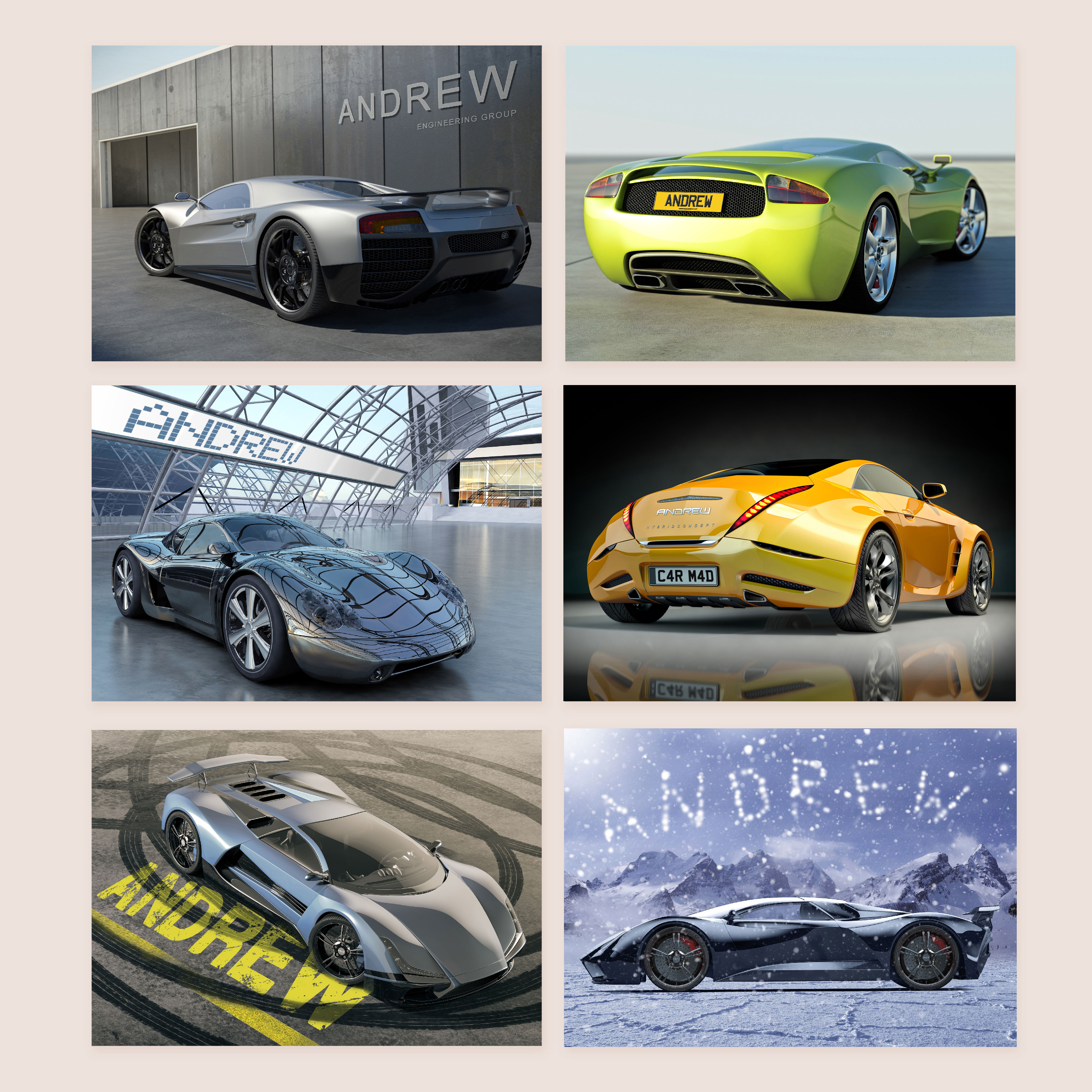 Personalised Dream Cars Calendar - New Edition