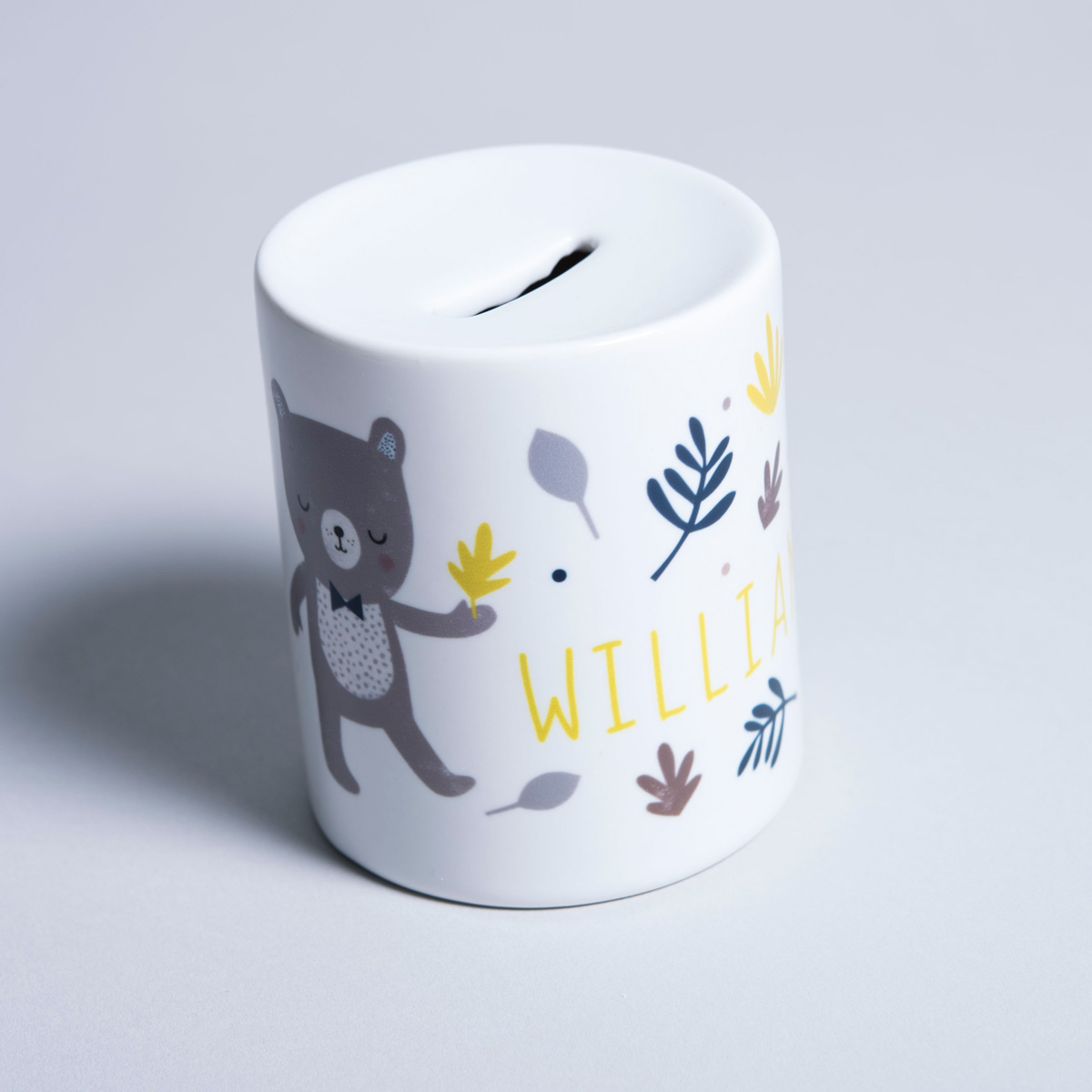 Personalised Ceramic Money Box - Bear