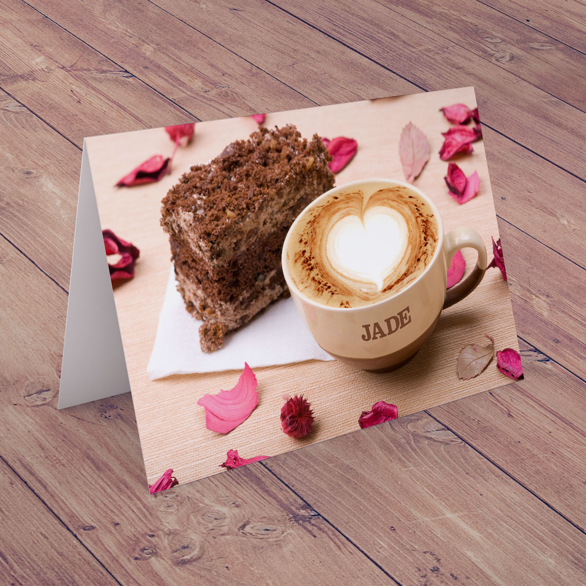 Personalised Card - Coffee and Cake