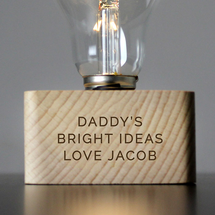Personalised Message LED Bulb Table Lamp