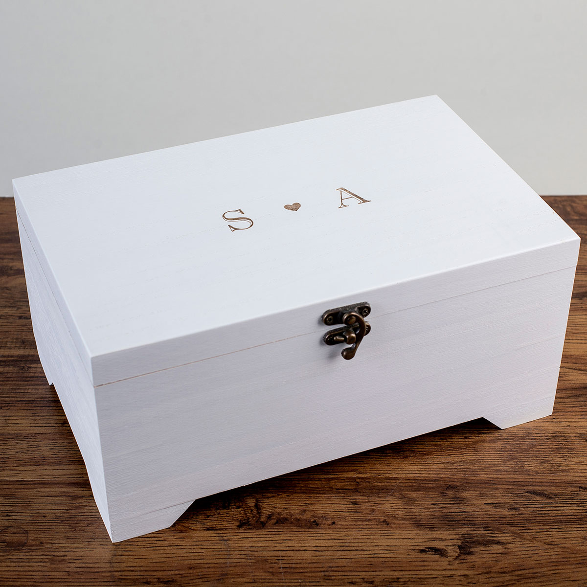 Personalised Initials White Storage Box