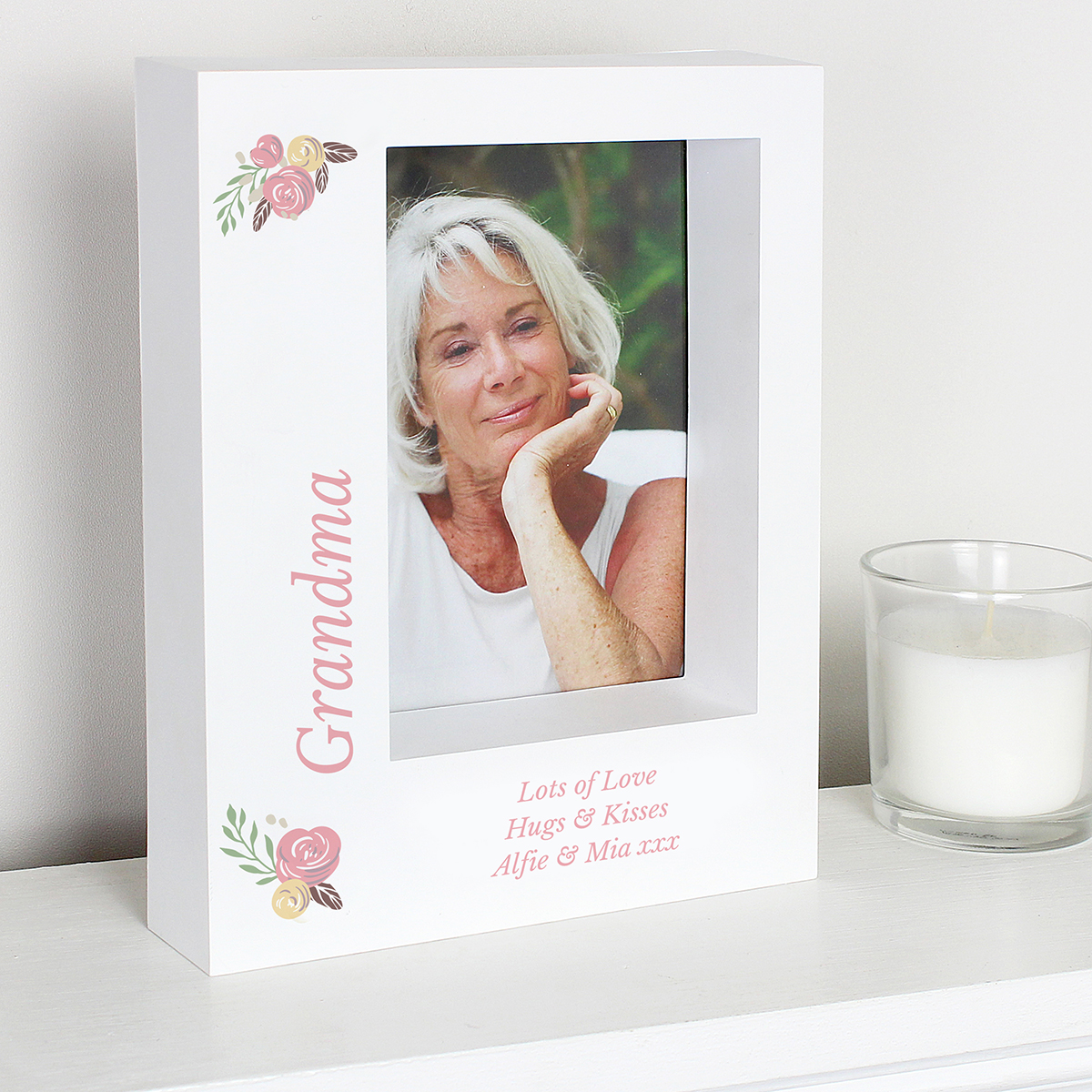 Personalised Photo Frame - Floral Bouquet Box