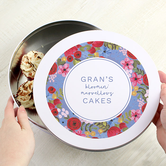 Personalised Bloomin' Marvellous Cake Tin 