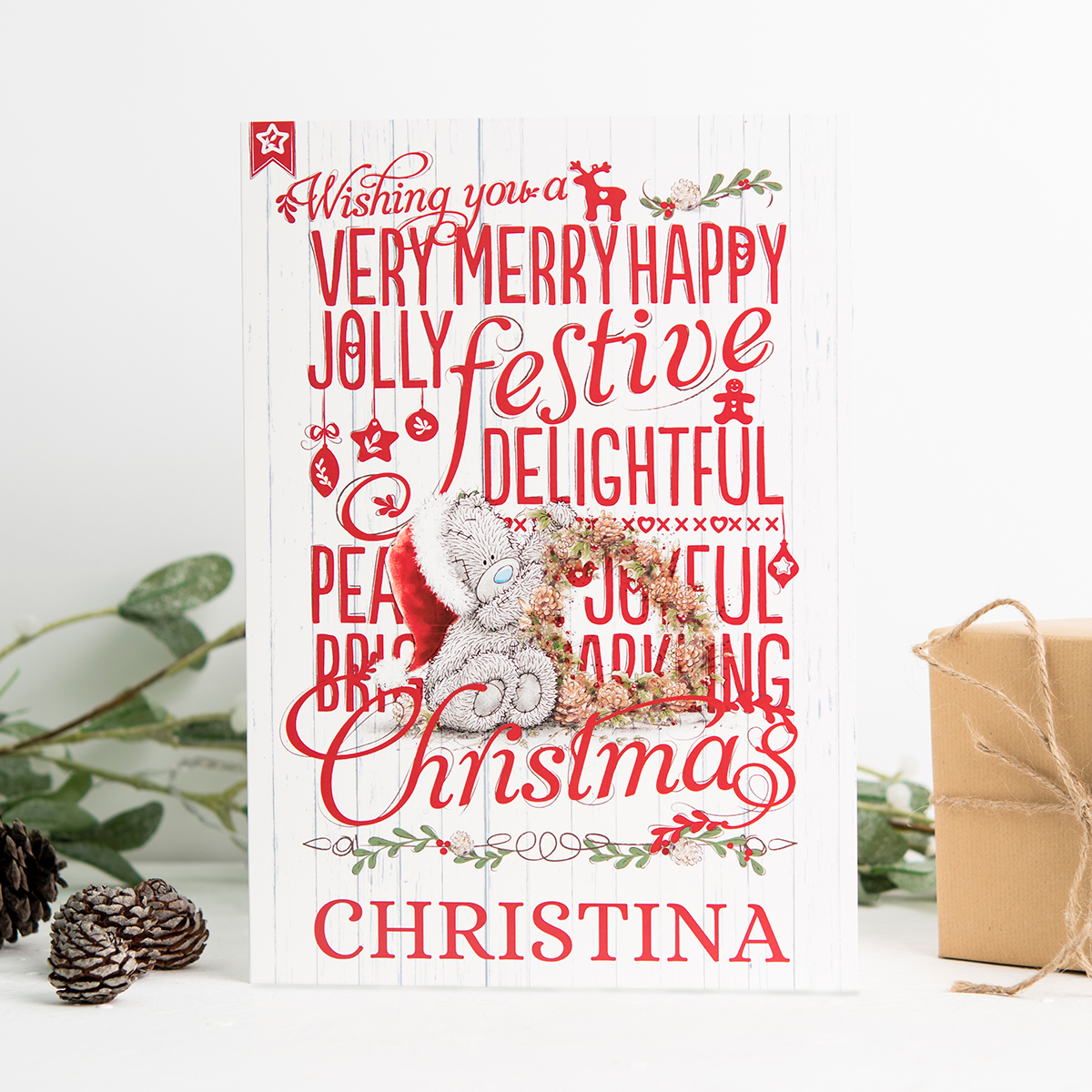 Personalised Me To You Card - Delightful Christmas