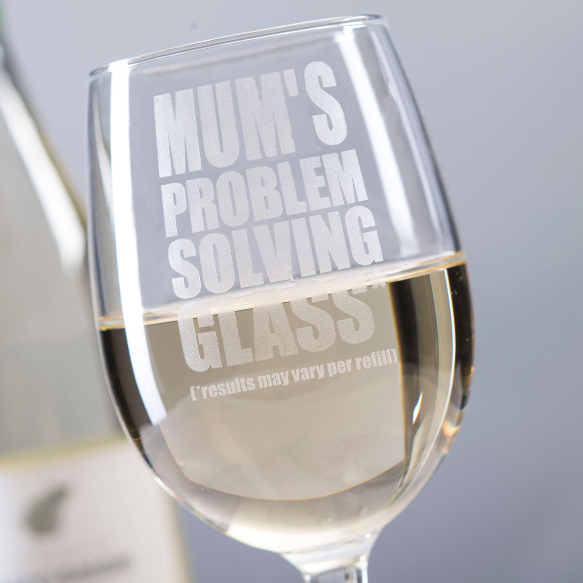 Personalised Wine Glass - Problem Solving Glass