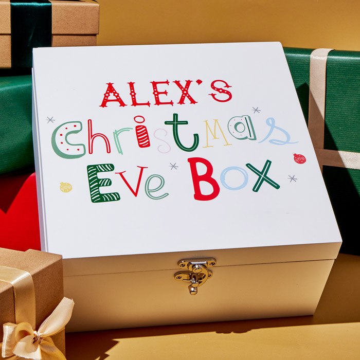 Personalised Wooden Christmas Eve Box - Name In Presents