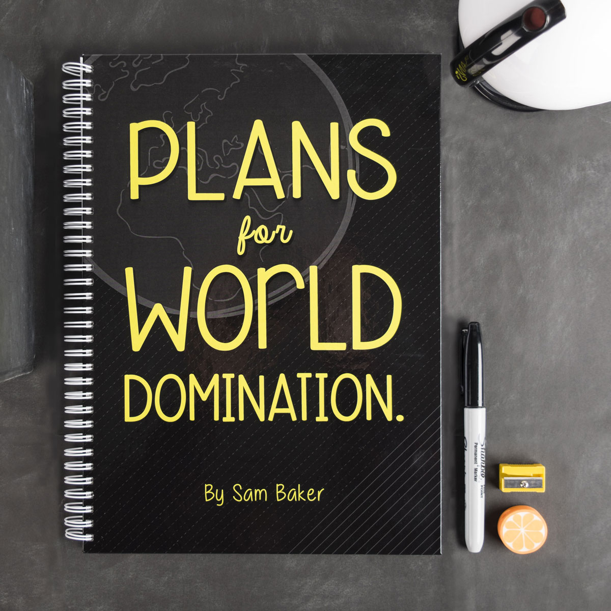 Personalised Notebook - Plans For World Domination
