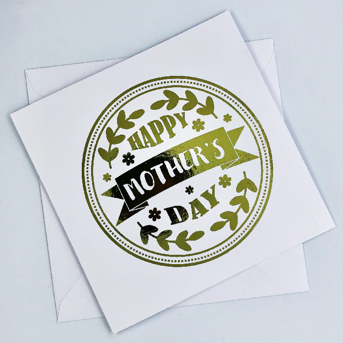 Gold Foil Mother's Day Card - Flower Circle