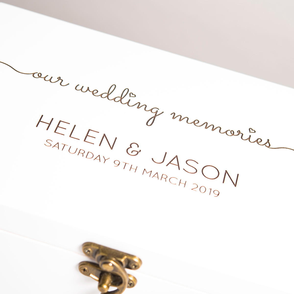 Personalised White Storage Box - Our Wedding Memories