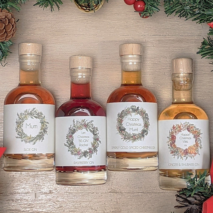 Personalised Christmas Flavoured Gin With Music