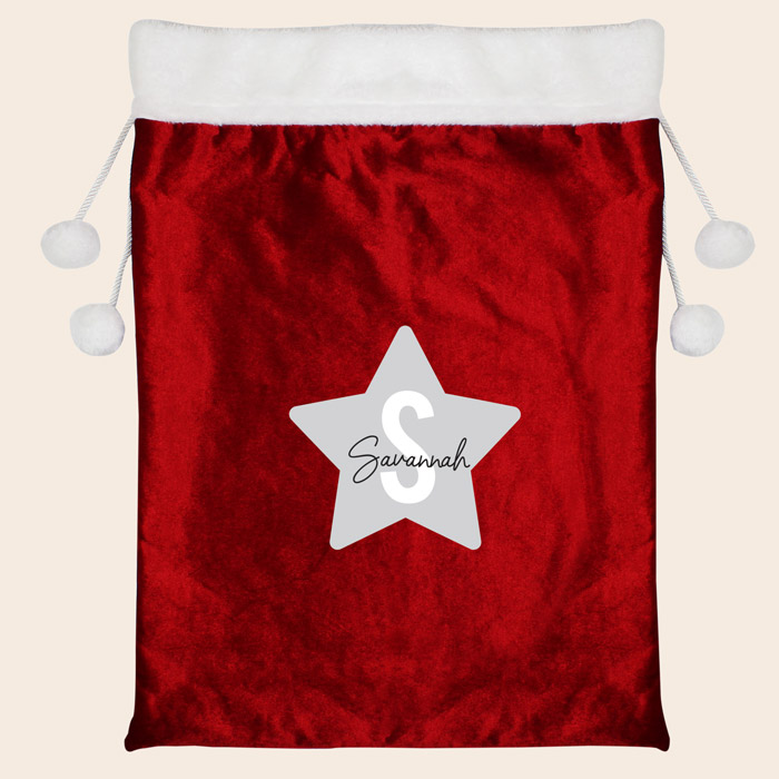 Personalised Luxury Red Sack - Christmas Exclusive