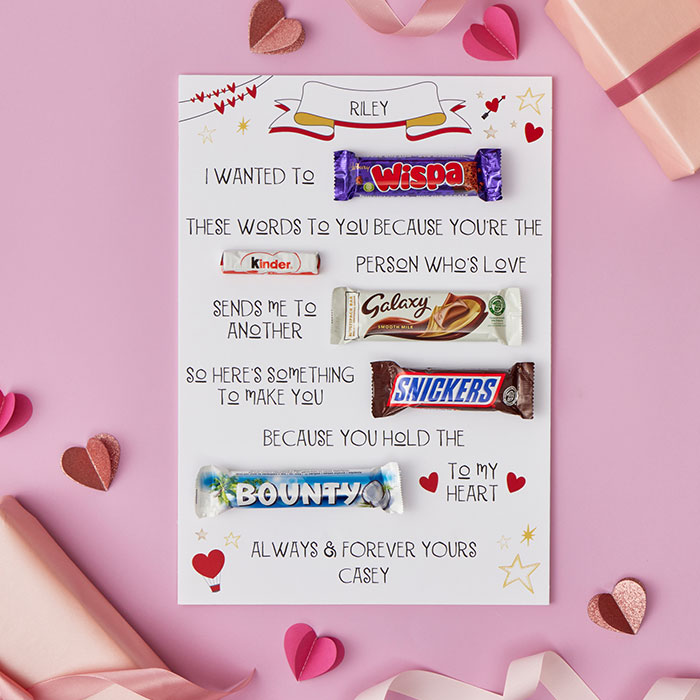 Personalised Valentines Chocolate Board
