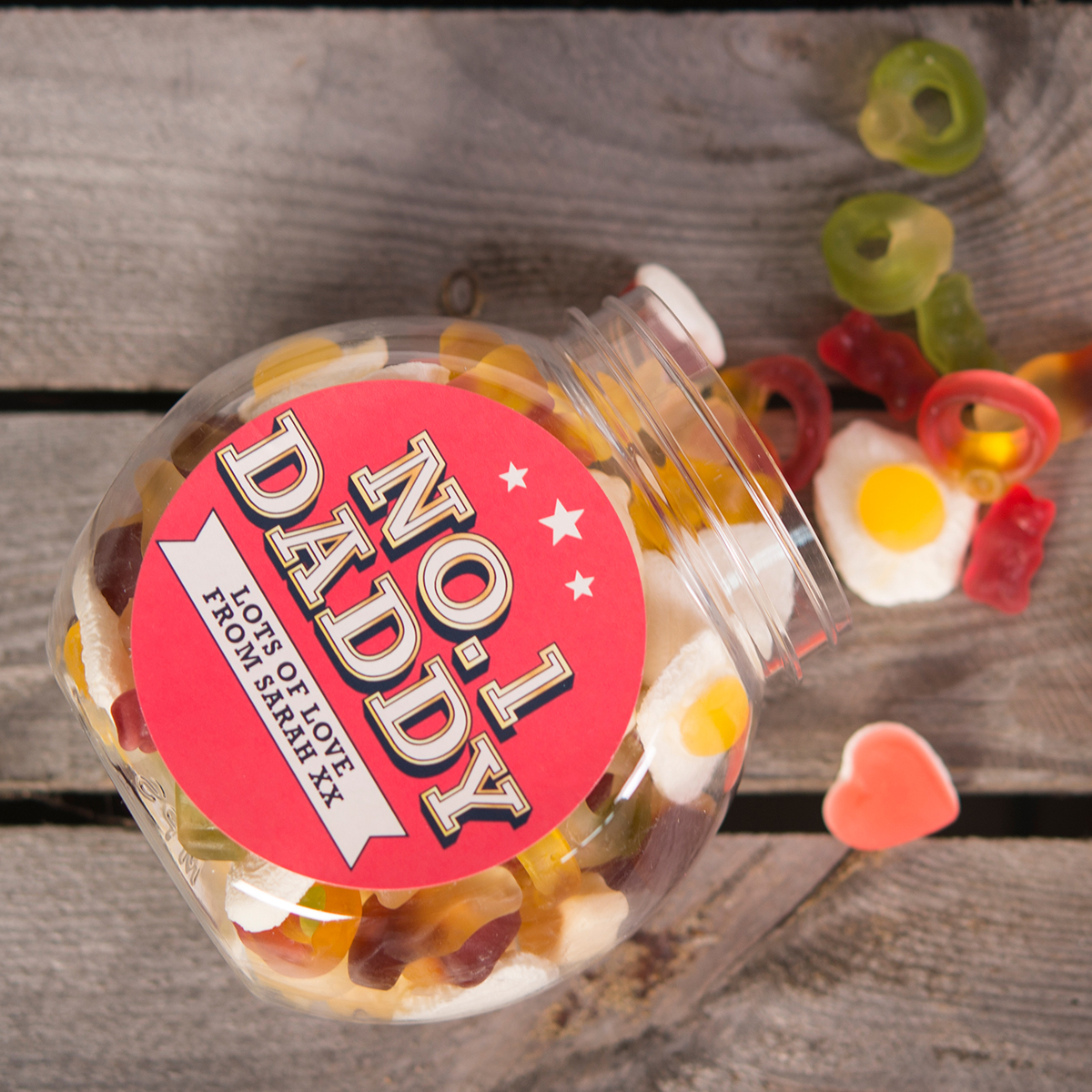 Personalised Jelly Mix Sweet Jar - Daddy