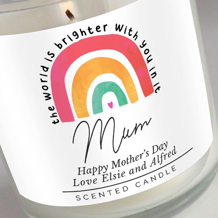 Personalised You Make The World Bright Scented Jar Candle