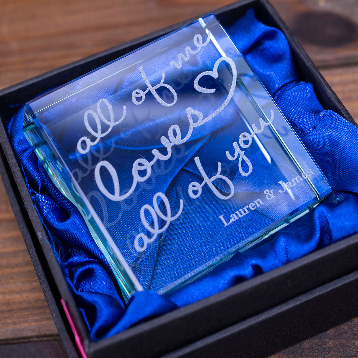 Personalised Glass Token - All Of Me Loves All Of You
