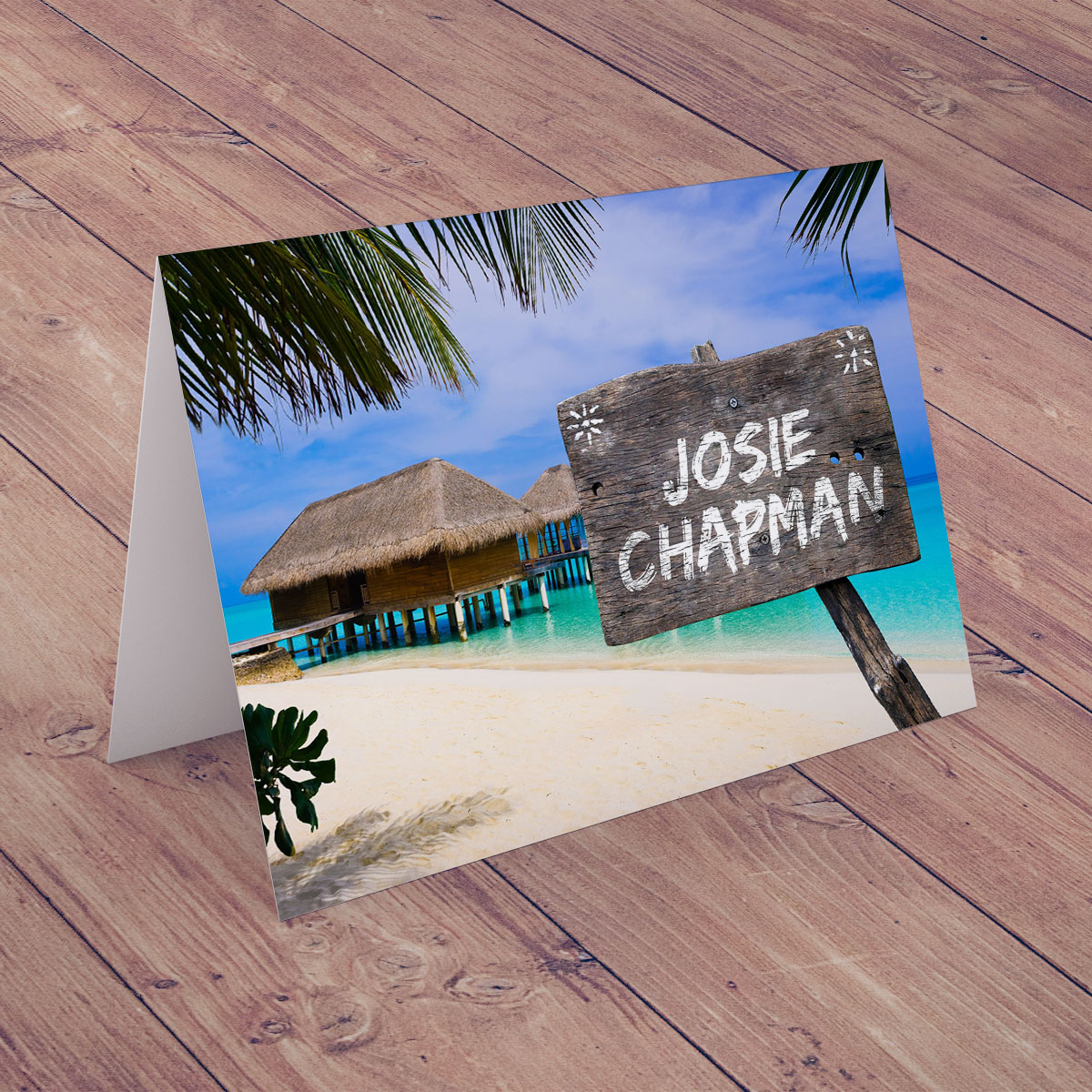 Personalised Card - Beach Sign