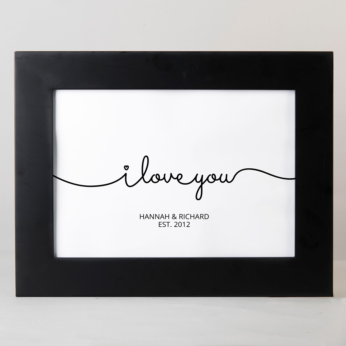 Personalised Framed Print - I Love You