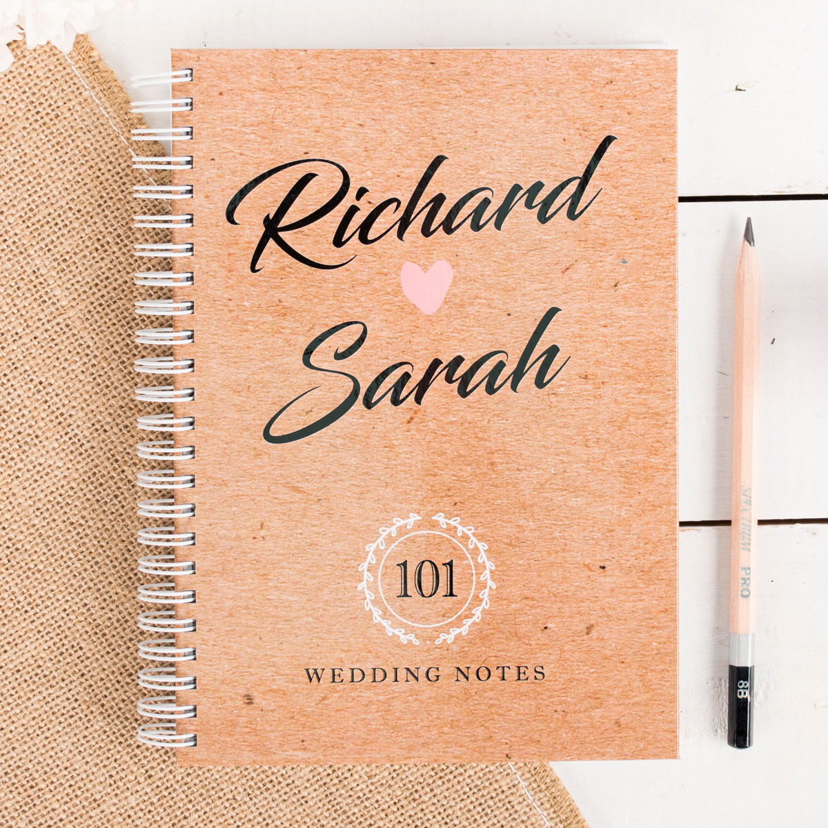 Personalised Notebook - Couples Wedding Notes