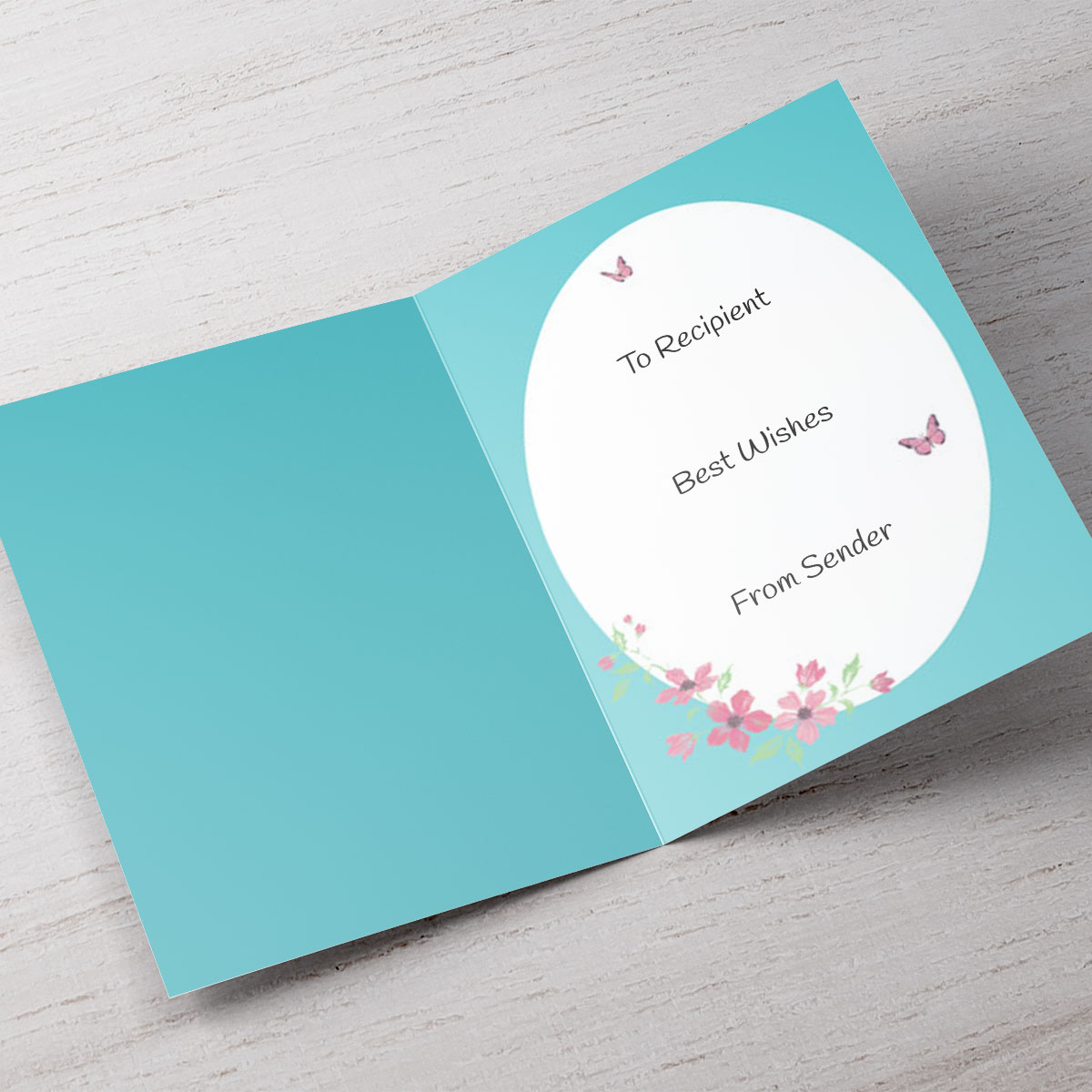 Personalised Mother's Day Card - Flowers And Butterflies Design