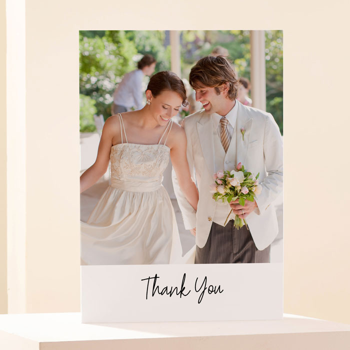 Photo Upload Thank You Card - Love Story Wedding