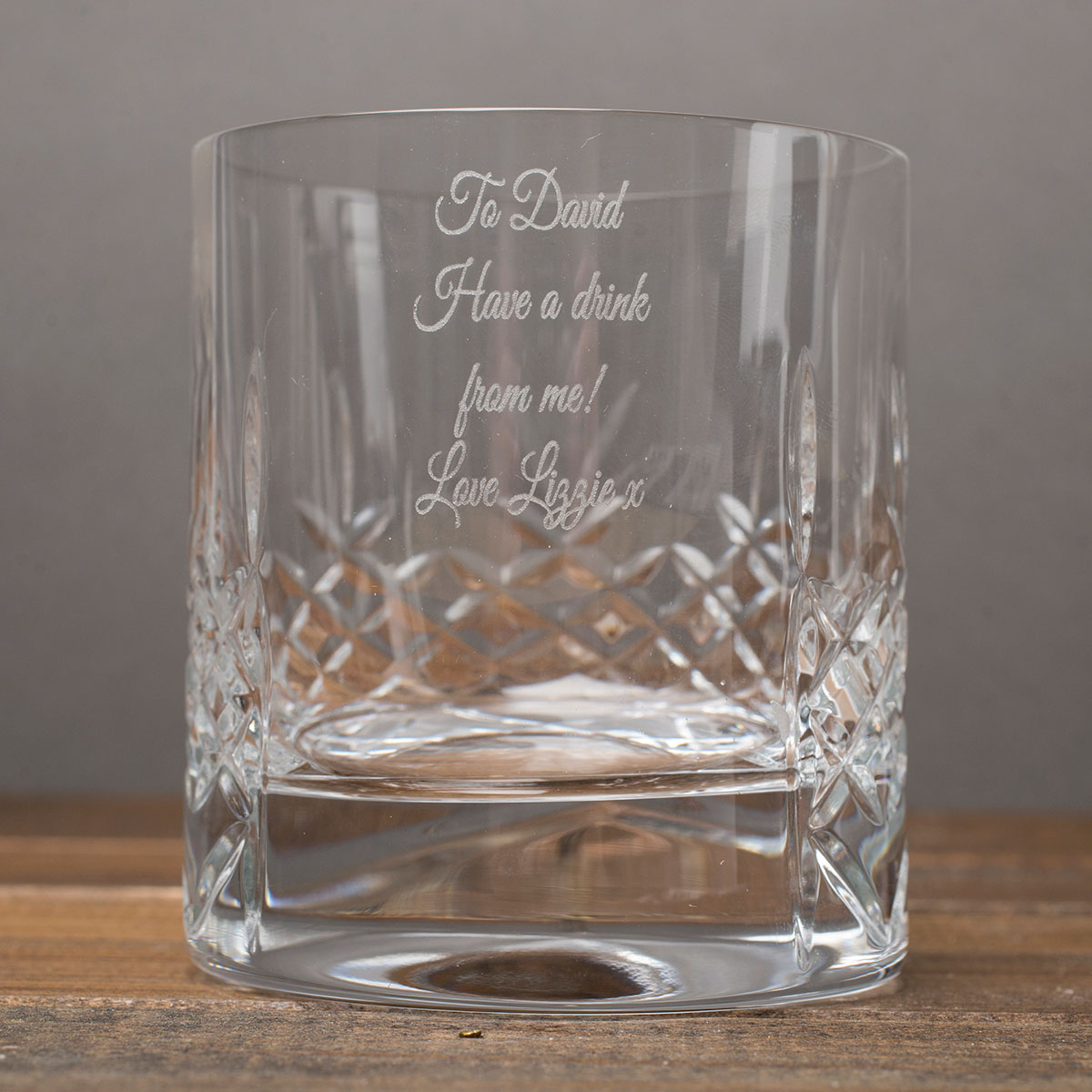 Engraved Crystal Tumbler and Vodka Gift Set