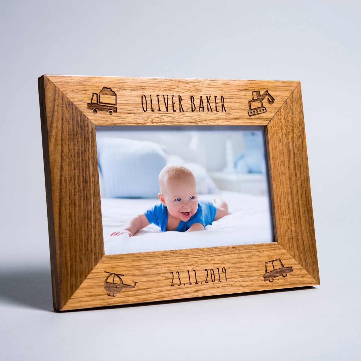 Engraved Wooden Photo Frame - Vehicles