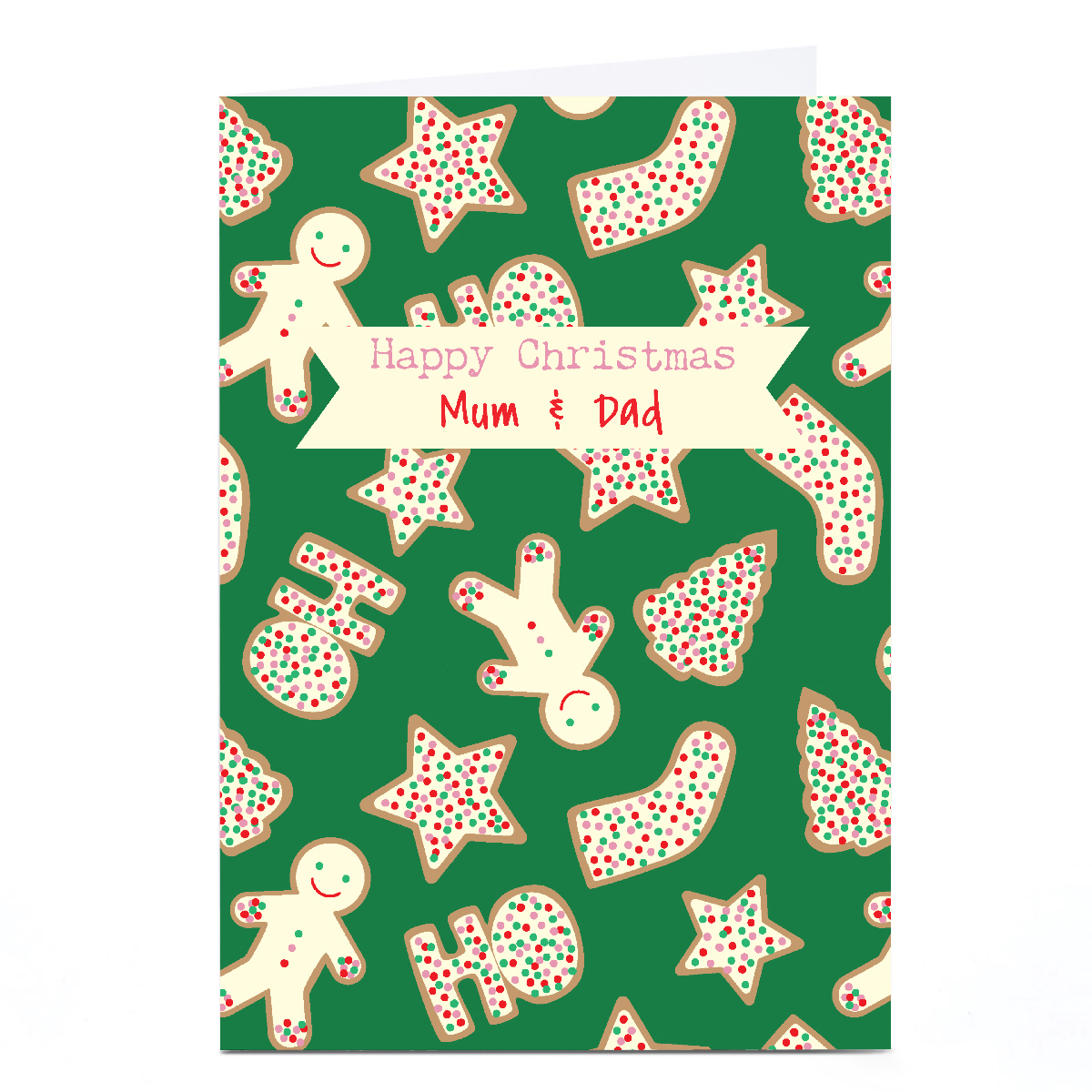 Personalised Sazerelli Designs Christmas Card - Gingerbread
