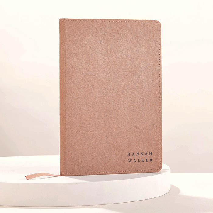 Create Your Own - Personalised Suede Notebook Right Aligned
