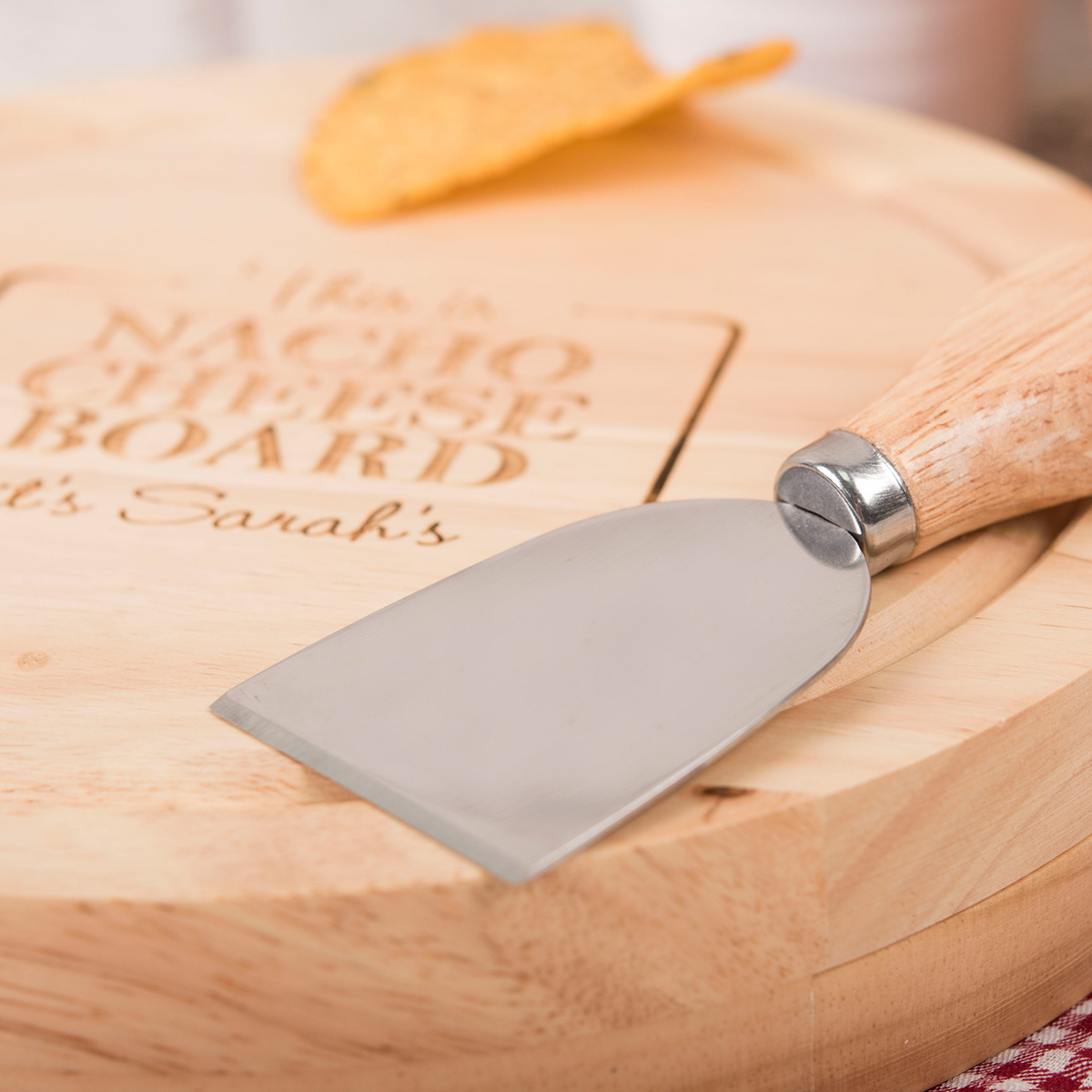 Personalised Wooden Cheeseboard Set - Nacho Cheese Board