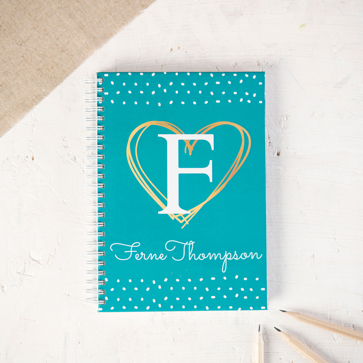 Personalised Notebook - Hearts