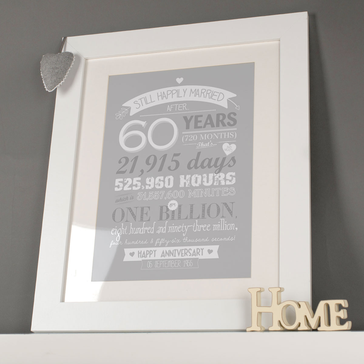 Personalised Framed Print - After 60 Years