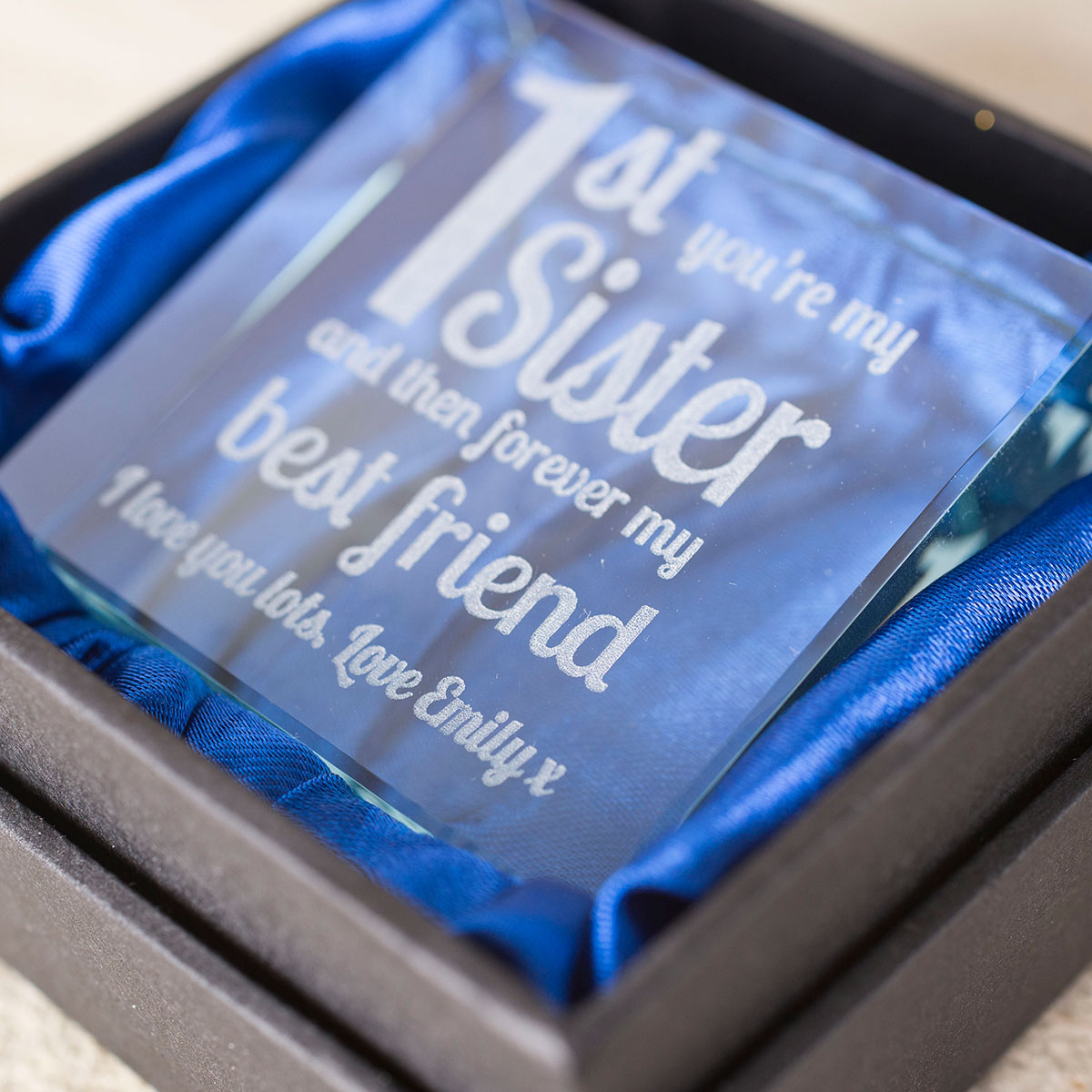 Personalised Glass Token - 1st You're My Sister, Forever Best Friend