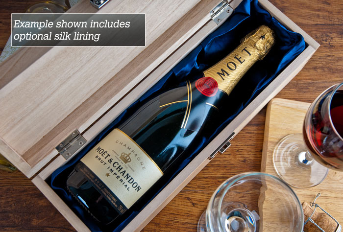 Personalised Luxury Wooden Wine Box - Wedding Year