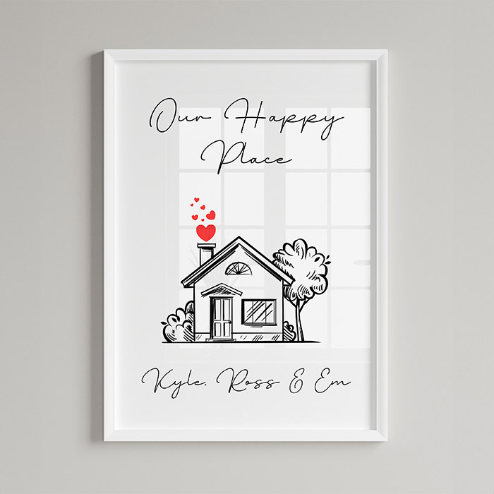 Personalised Happy Place Print