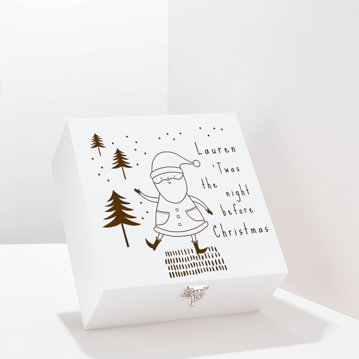 Personalised Wooden Christmas Eve Box - Night Before Christmas