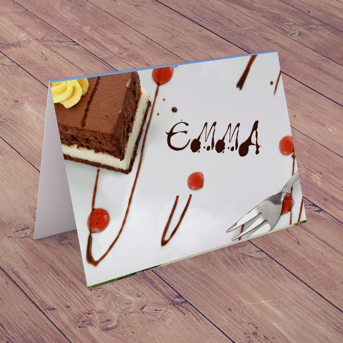 Personalised Card - Chocolate Sauce