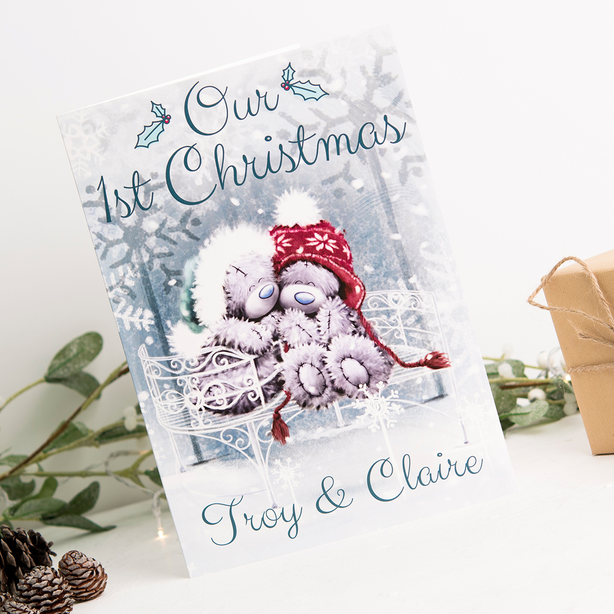 Personalised Me To You Card - Our 1st Christmas