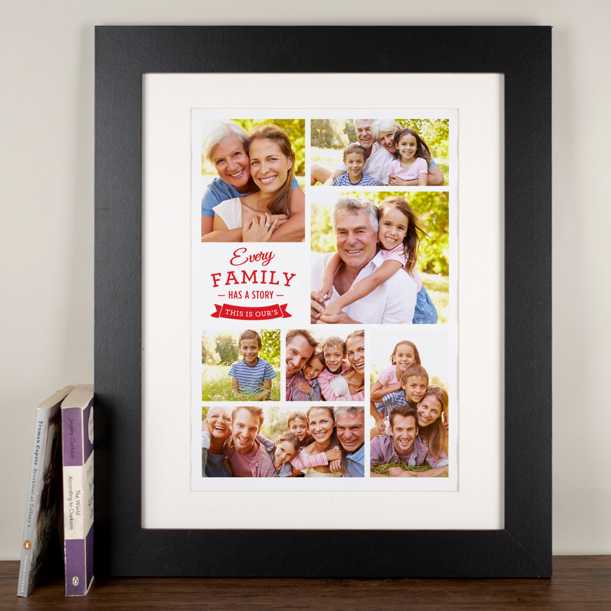 Multi Photo Upload Framed Print - Family Story