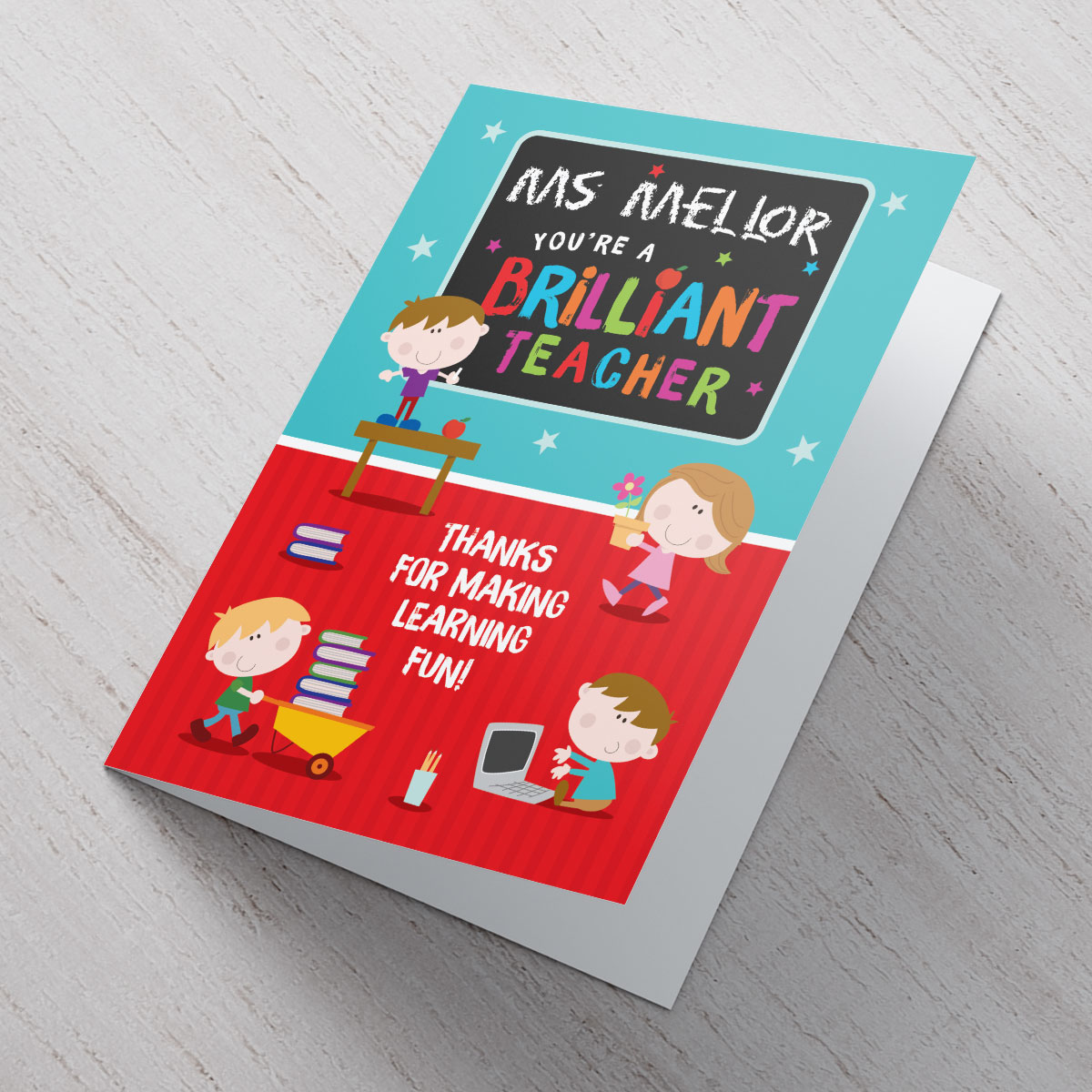 Personalised Card - Thanks For Making Learning Fun