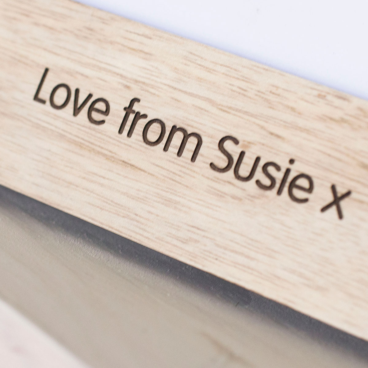 Engraved Wooden Photo Frame - 1st Father's Day