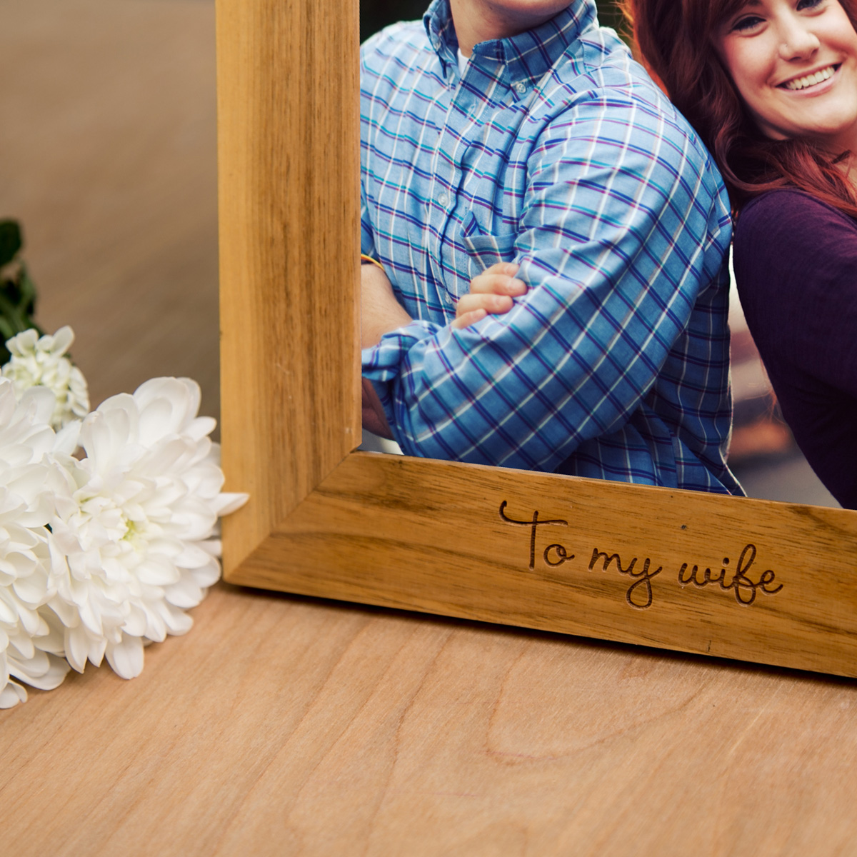 Personalised Wooden Photo Frame - Any Message
