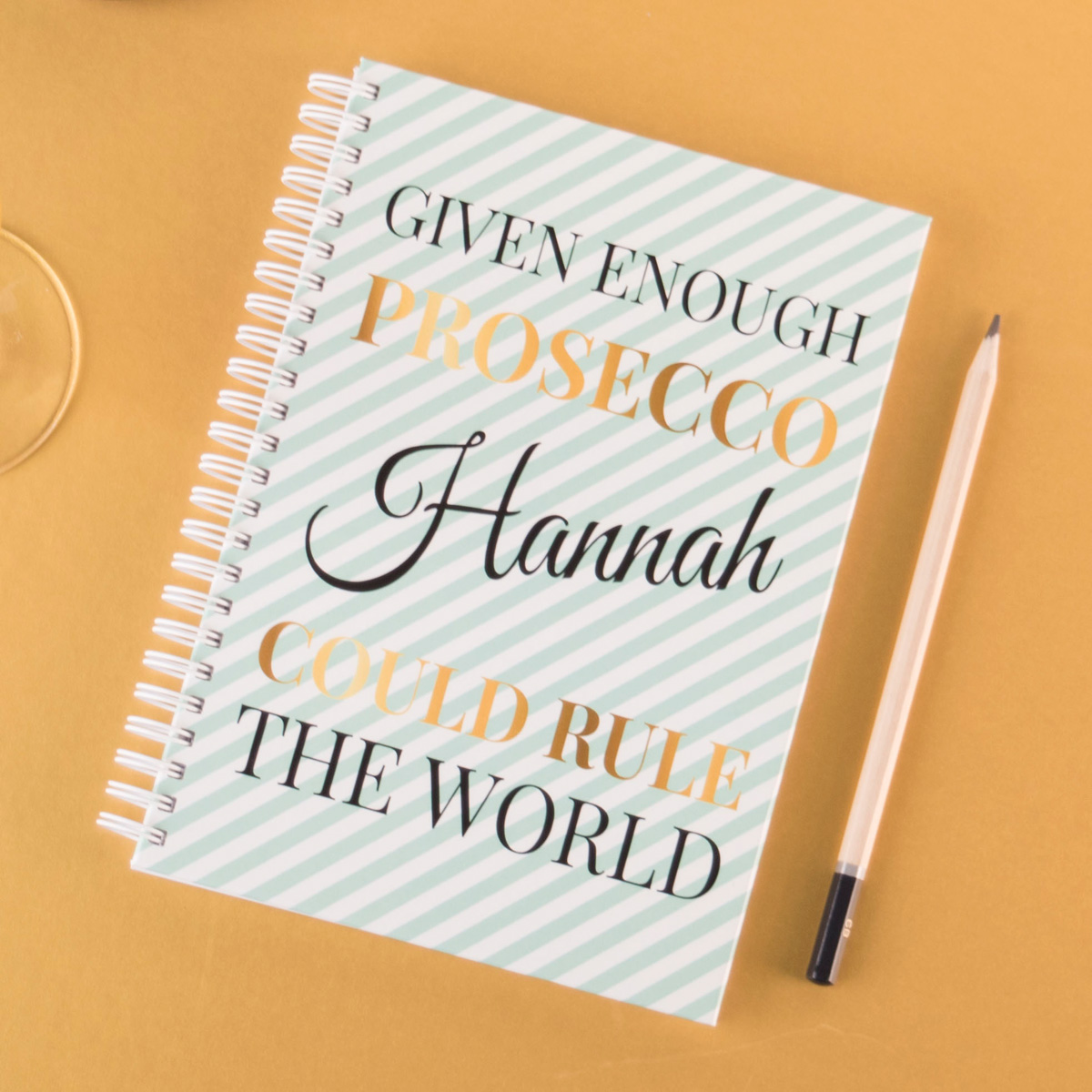 Personalised Notebook - Given Enough Prosecco