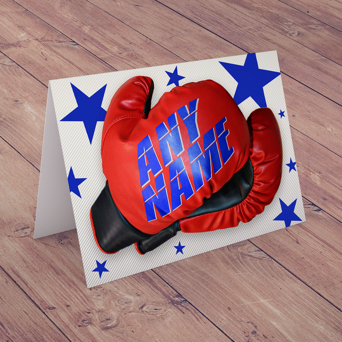 Personalised Card - Boxing Gloves
