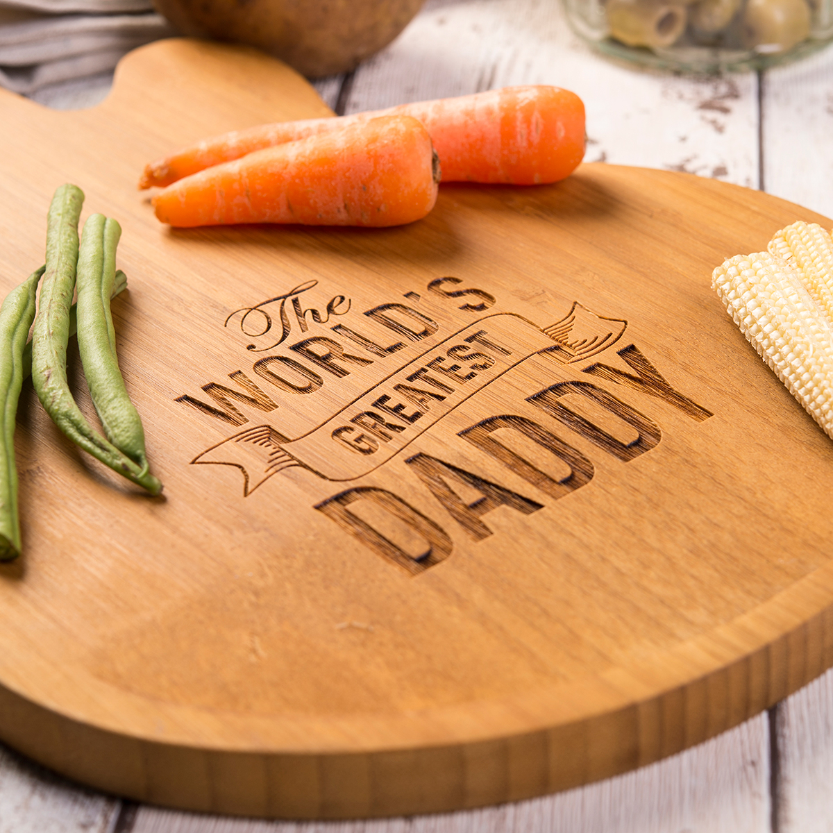 Personalised Guitar Chopping Board - World's Greatest
