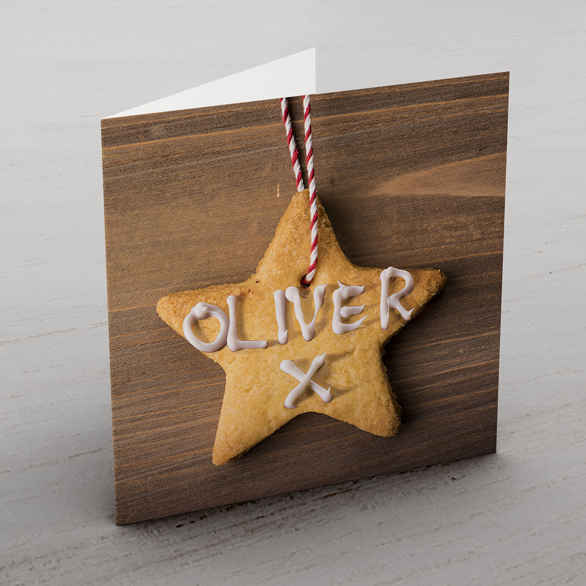 Personalised Christmas Card - Cookie Star